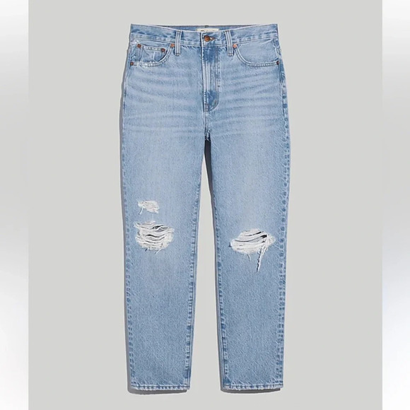 MADEWELL The Perfect Vintage Jean Grandbay Wash: Ripped Edition Petite Length - Picture 3 of 8